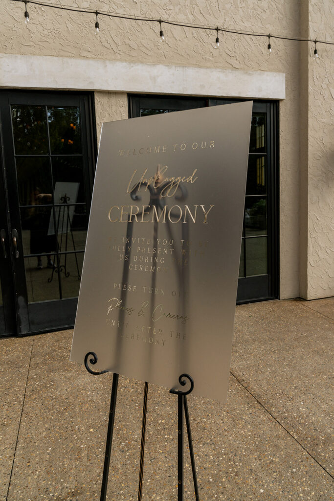 ceremony welcome sign 