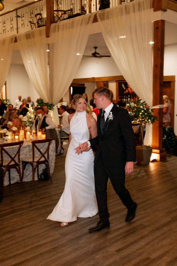 newlyweds at the reception