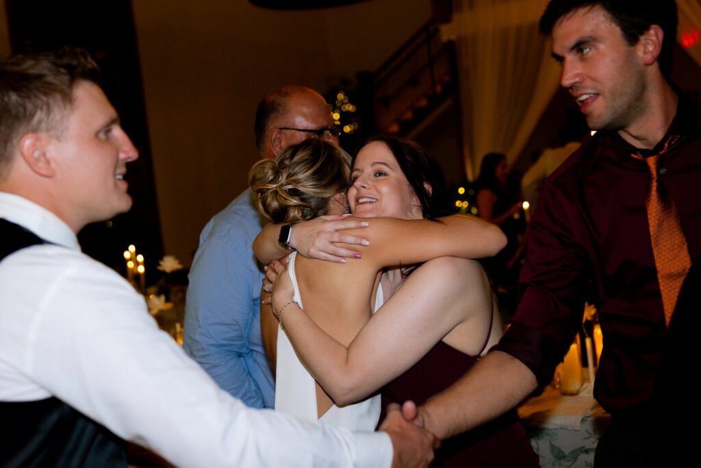 happy couple at their reception party