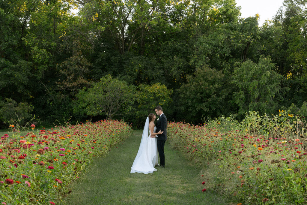 cute picture of the newly married couple at their winery wedding 