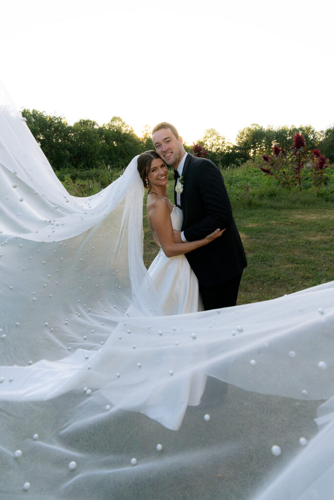 stunning golden hour bride and groom portraits 