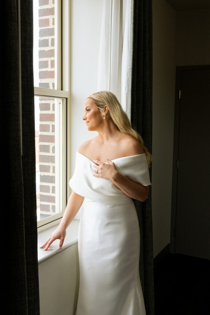 bride at her catholic st. louis wedding