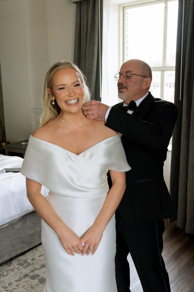 cute picture of the bride and her dad