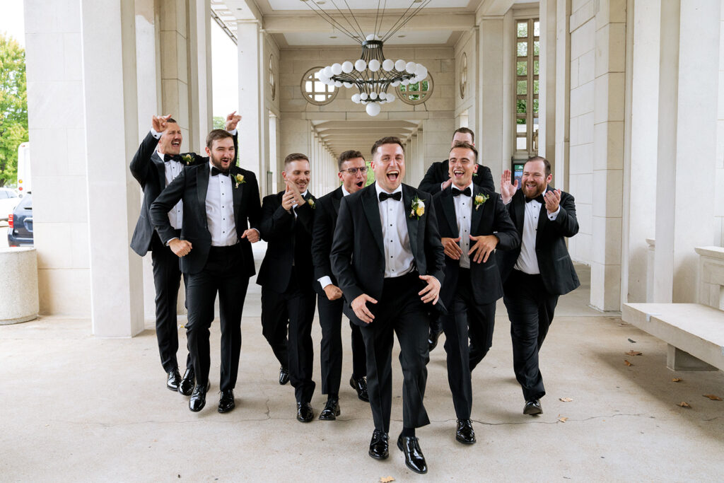 fun picture of the groom and his friends