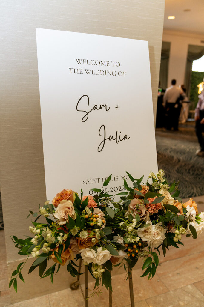 reception welcome sign 