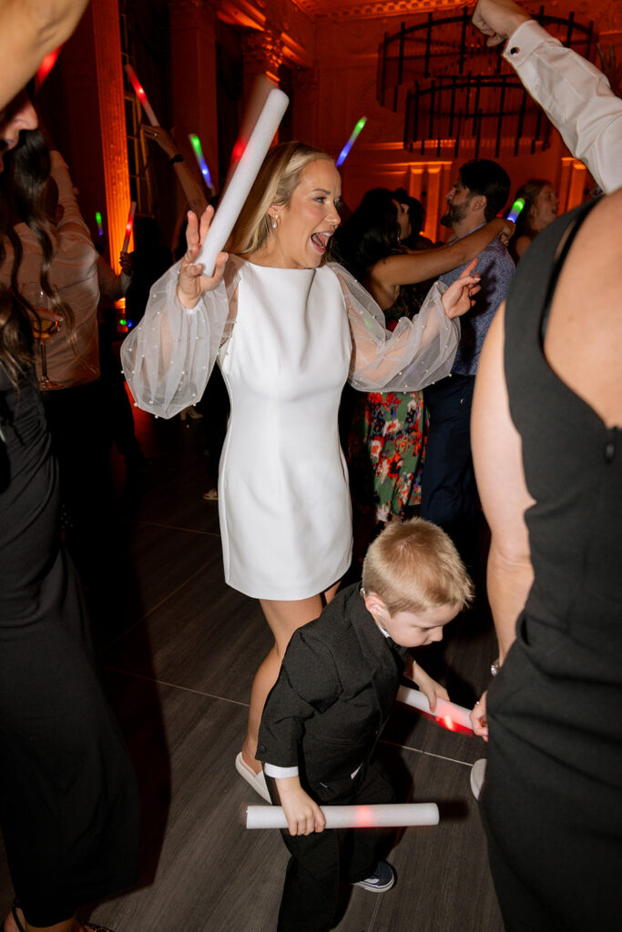 bride dancing at her reception party