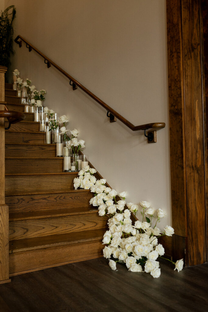 stunning florals at the wedding reception