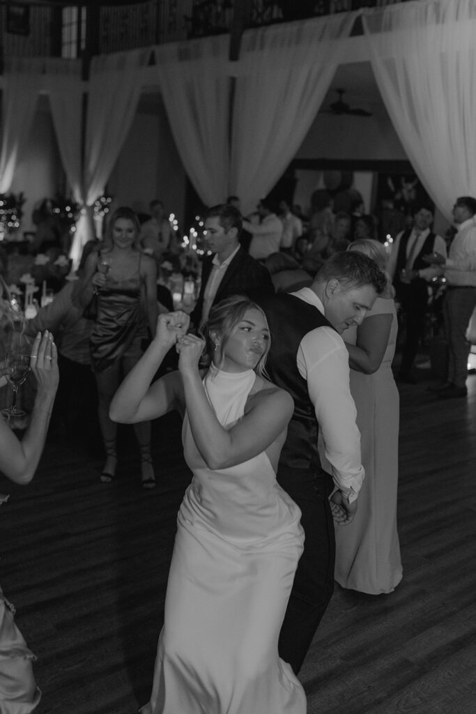 newlyweds dancing at the reception