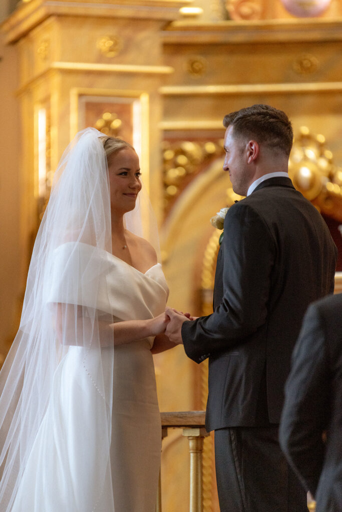 cute couple at their ceremony 