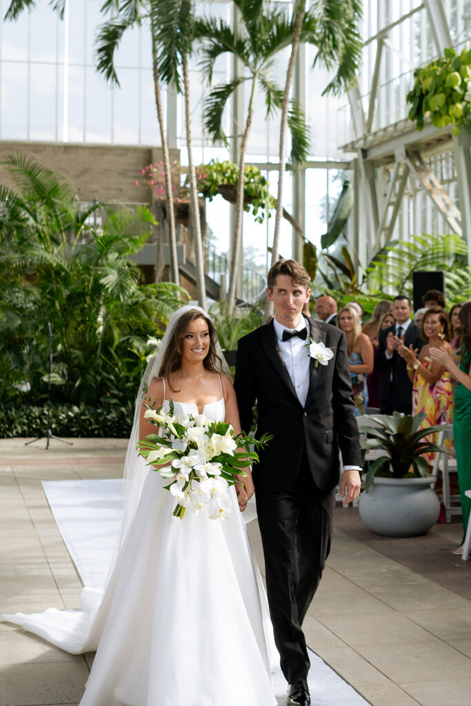 newlyweds heading to their reception