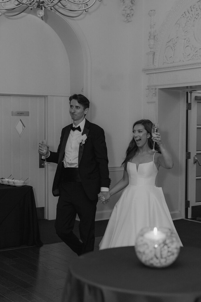 newlyweds at their reception