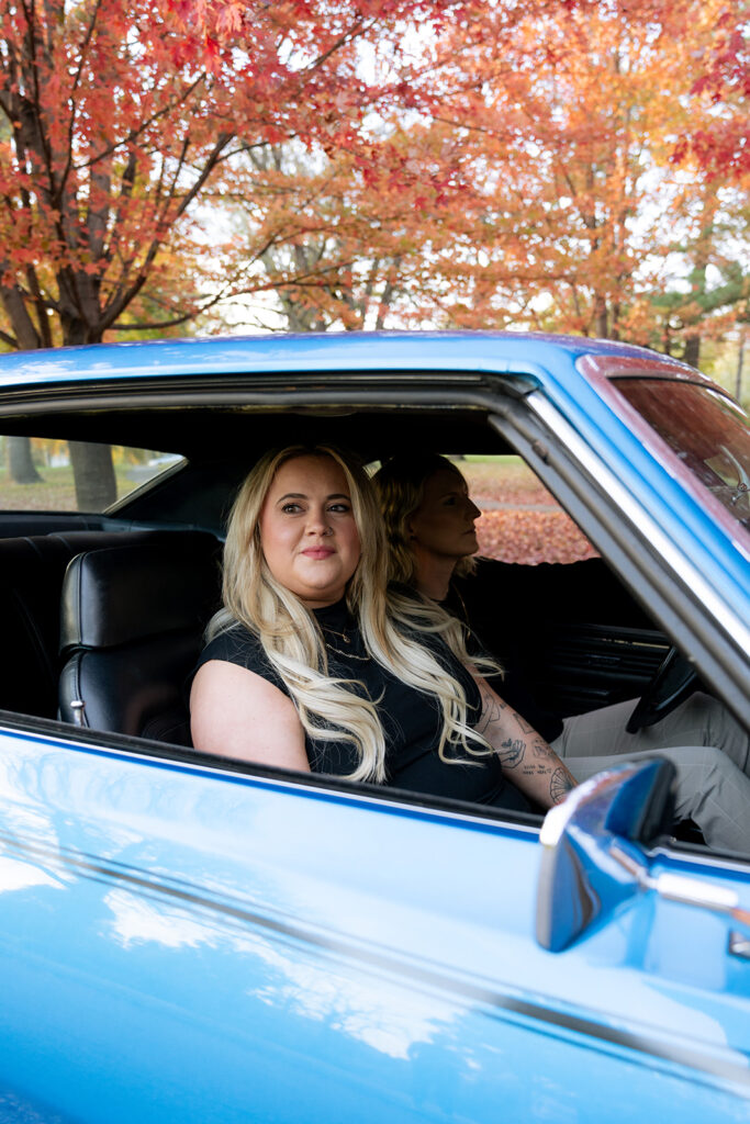 Kayla & Hannah’s Vintage Car & Record Store LGBTQ+ Engagement in St. Louis