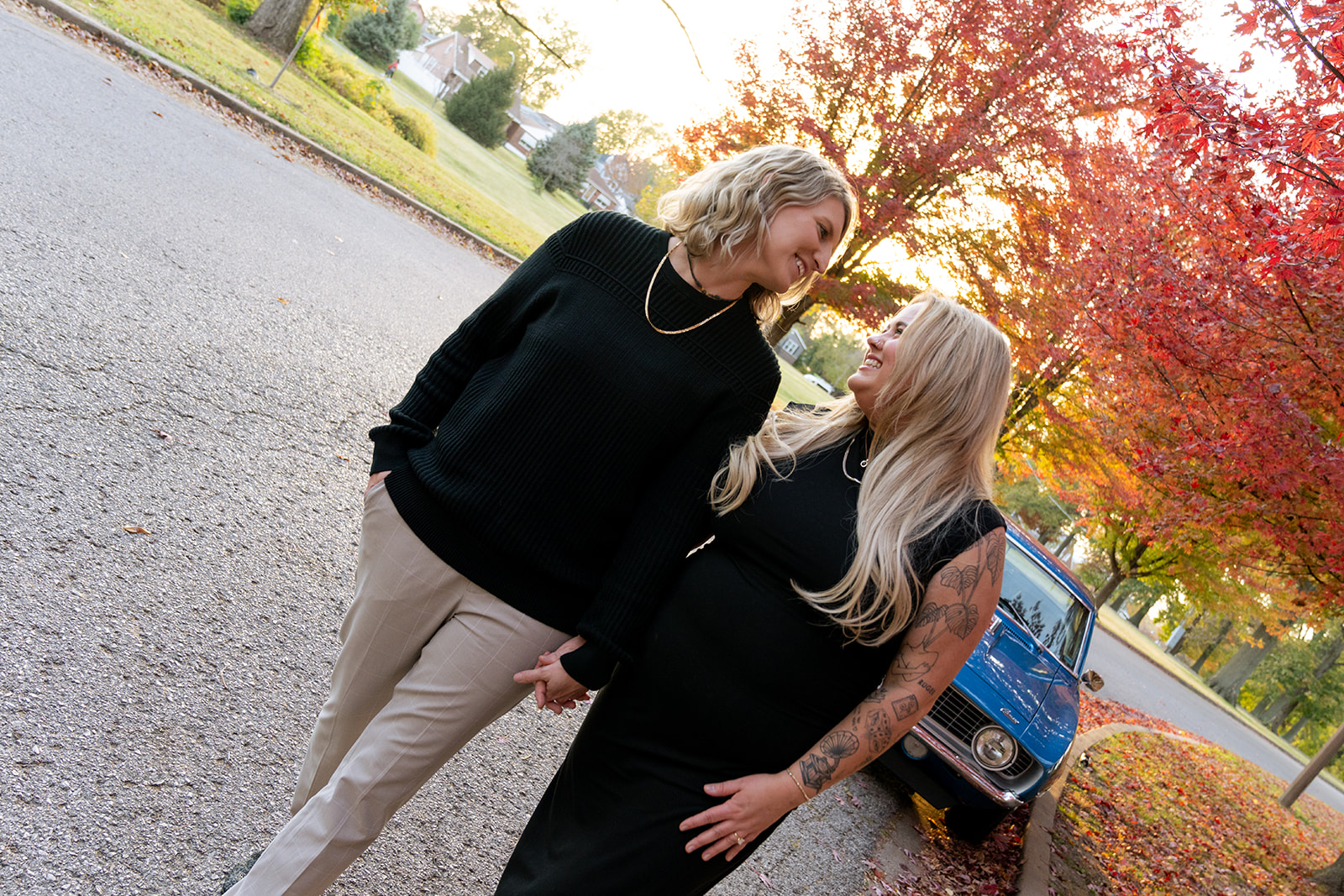 Kayla & Hannah’s Vintage Car & Record Store LGBTQ+ Engagement in St. Louis