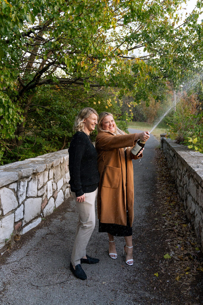 happy couple at their dream engagement session