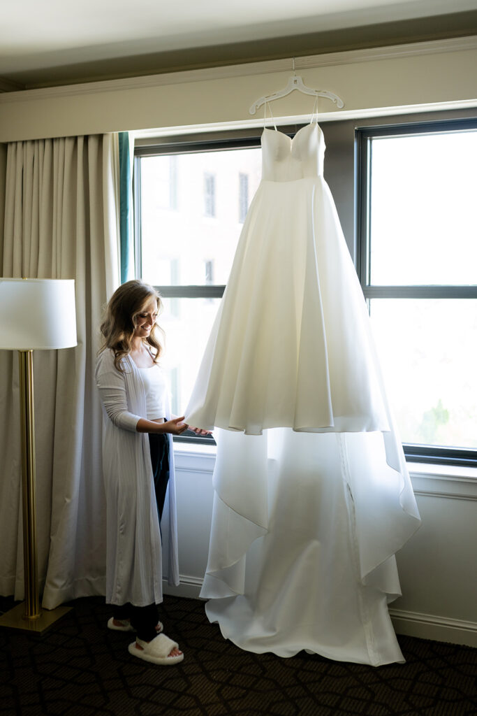 bride before getting ready for her ceremony