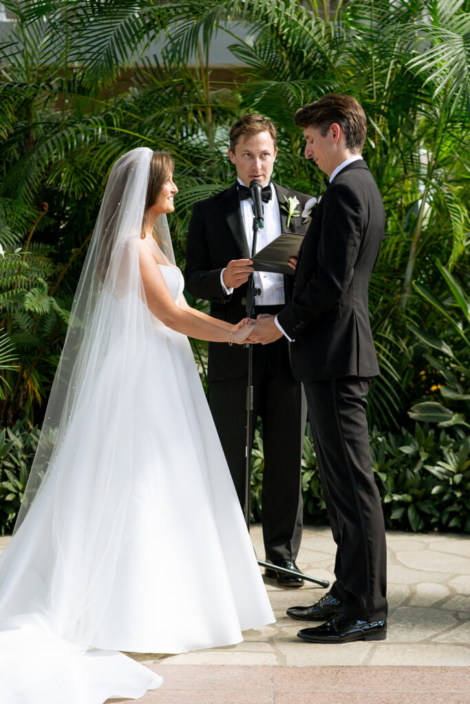 cute couple at their dream summer ceremony 