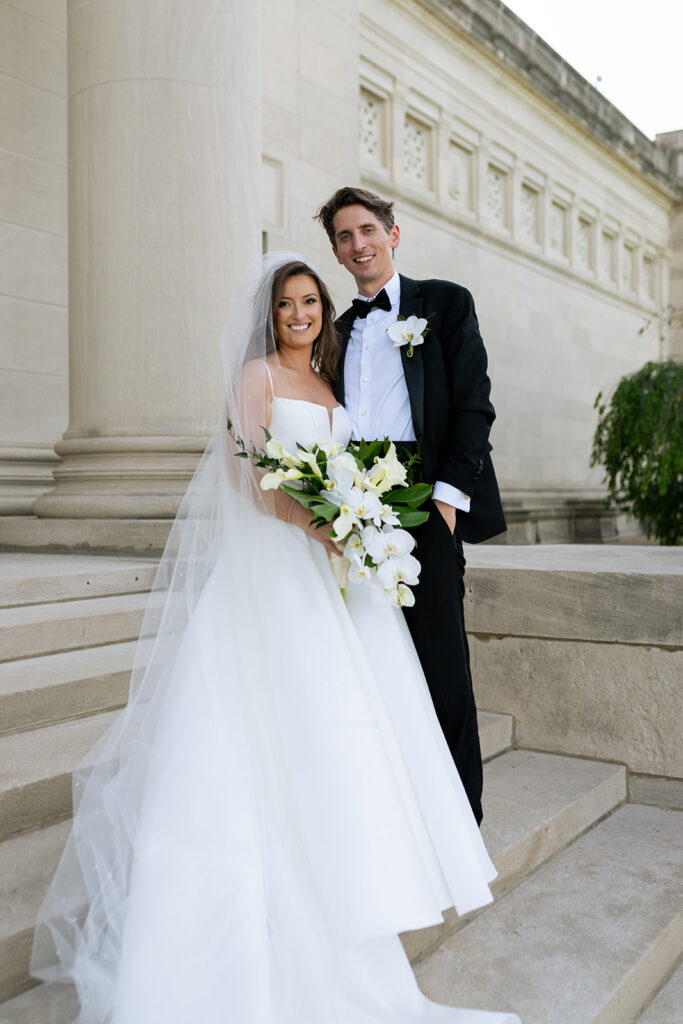 couple posing for the camera during their bridal portraits
