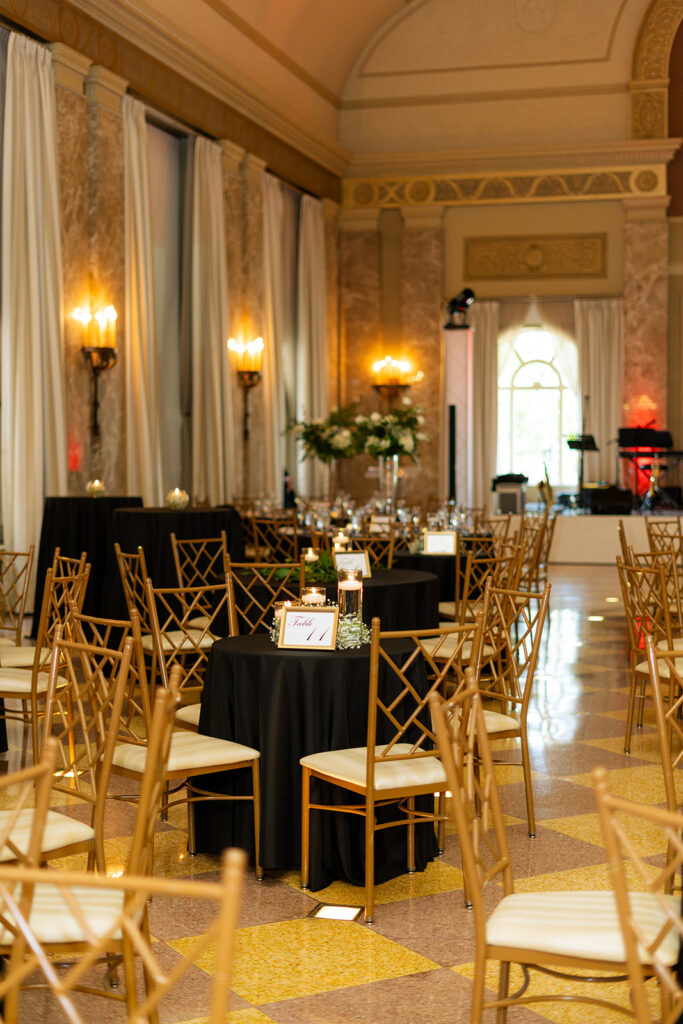 timeless reception party decor
