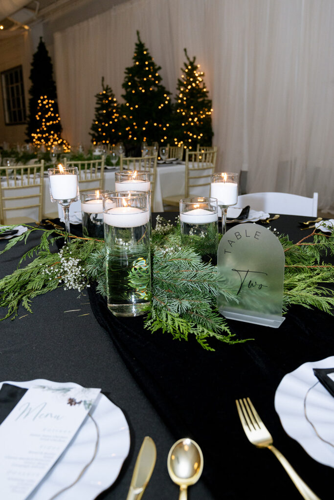 elegant and timeless decor at the reception