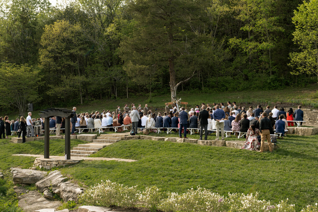 guests at the  Sunflower Hill Farm Wedding 