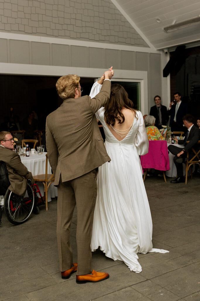 newlyweds at their first dance