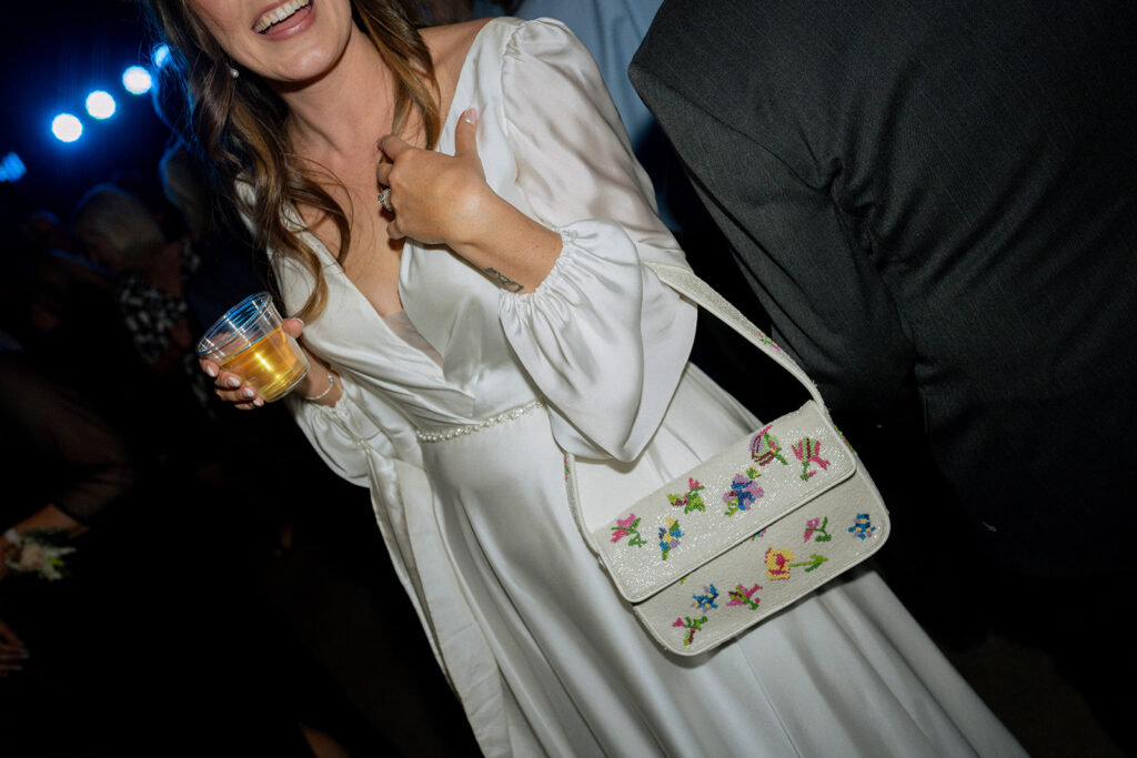bride at her reception party