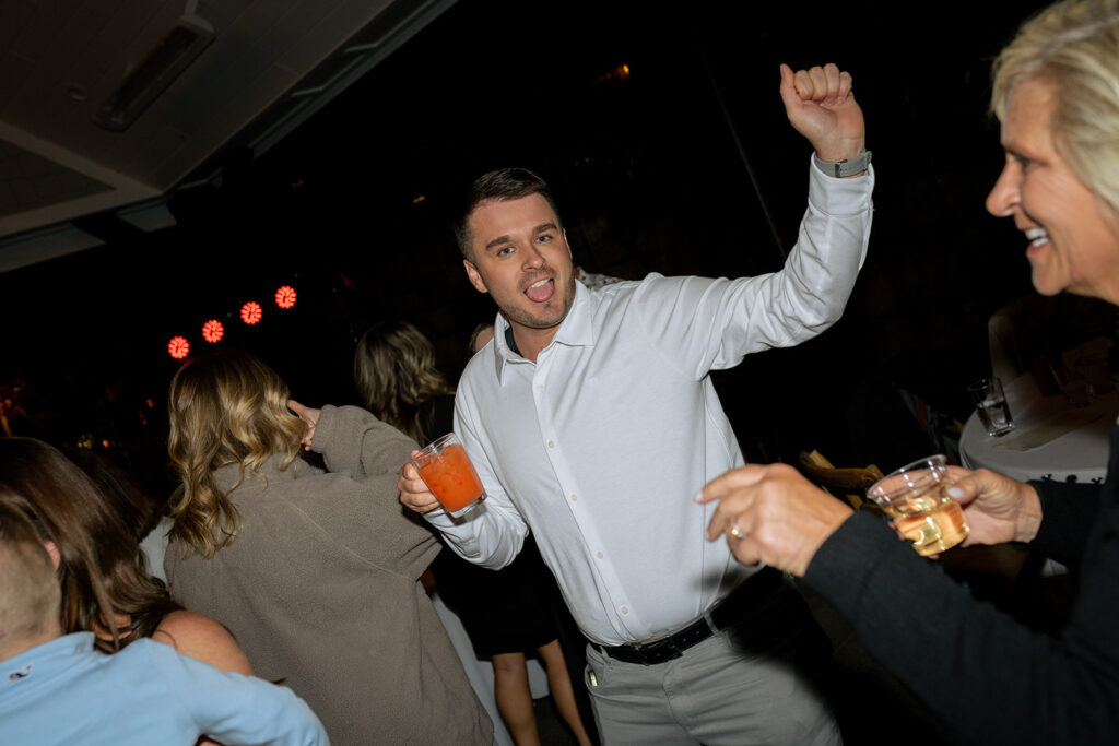 guests having the best time at the reception party