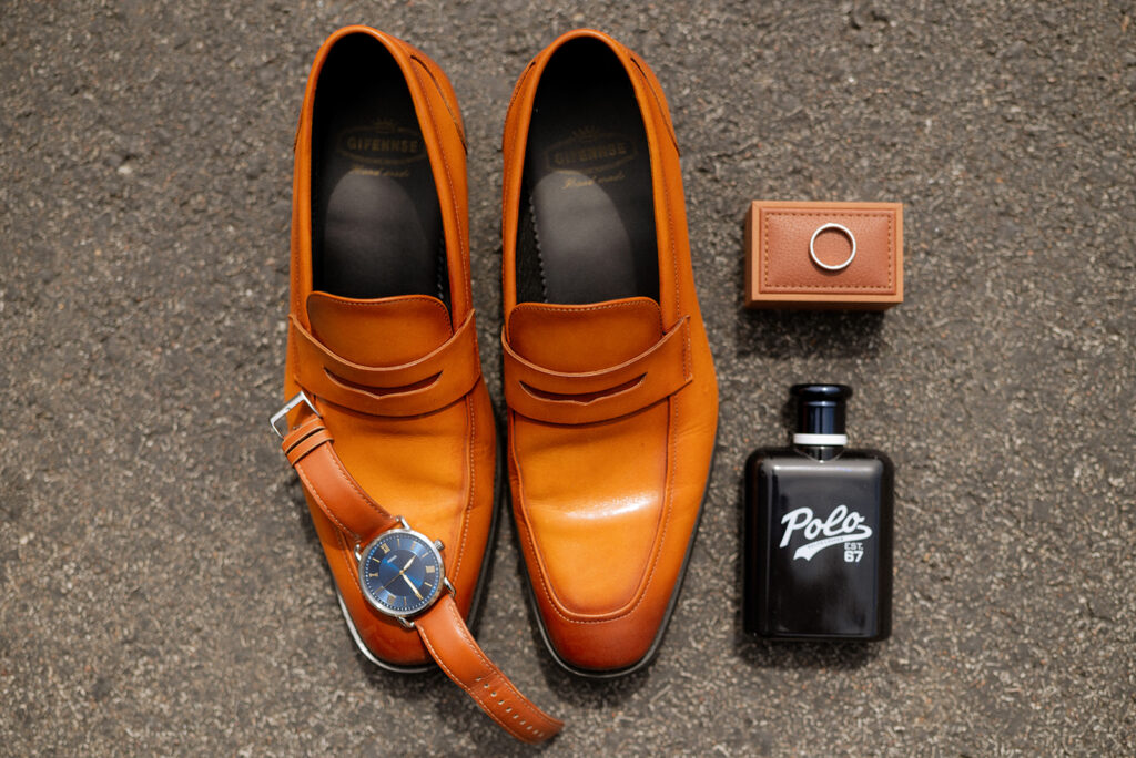 shoes and watch the groom used for his wedding day 