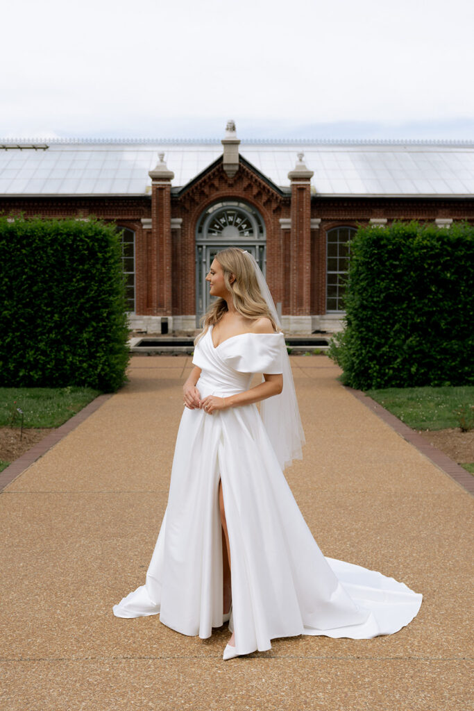 cute picture of the bride at her dream wedding 