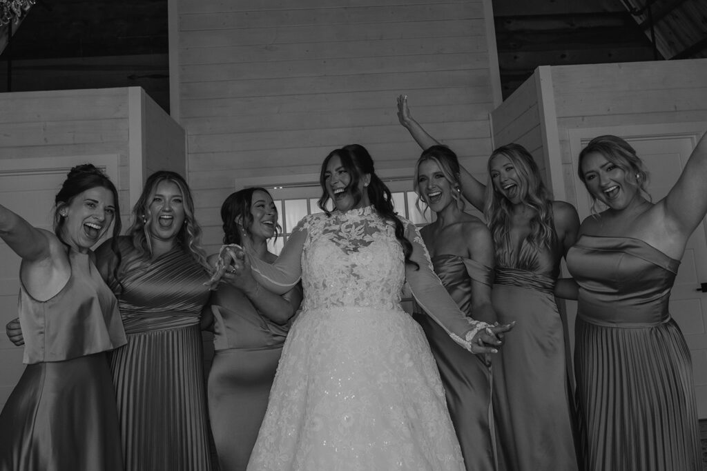 fun picture of the bride and her friends