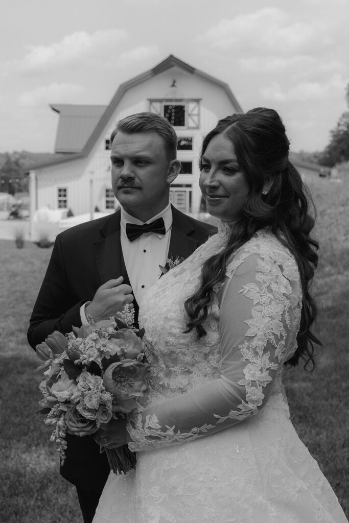 stunning picture of the bride and groom