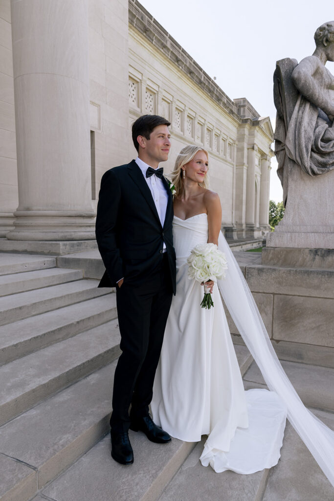 cute couple at their timeless wedding