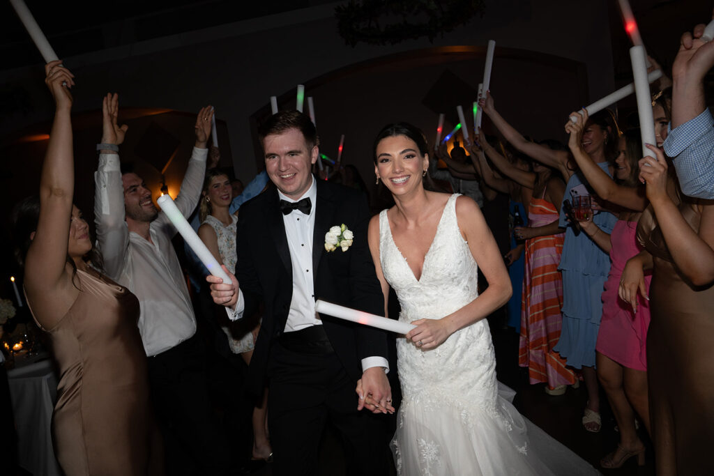 cute couple at their wedding reception party