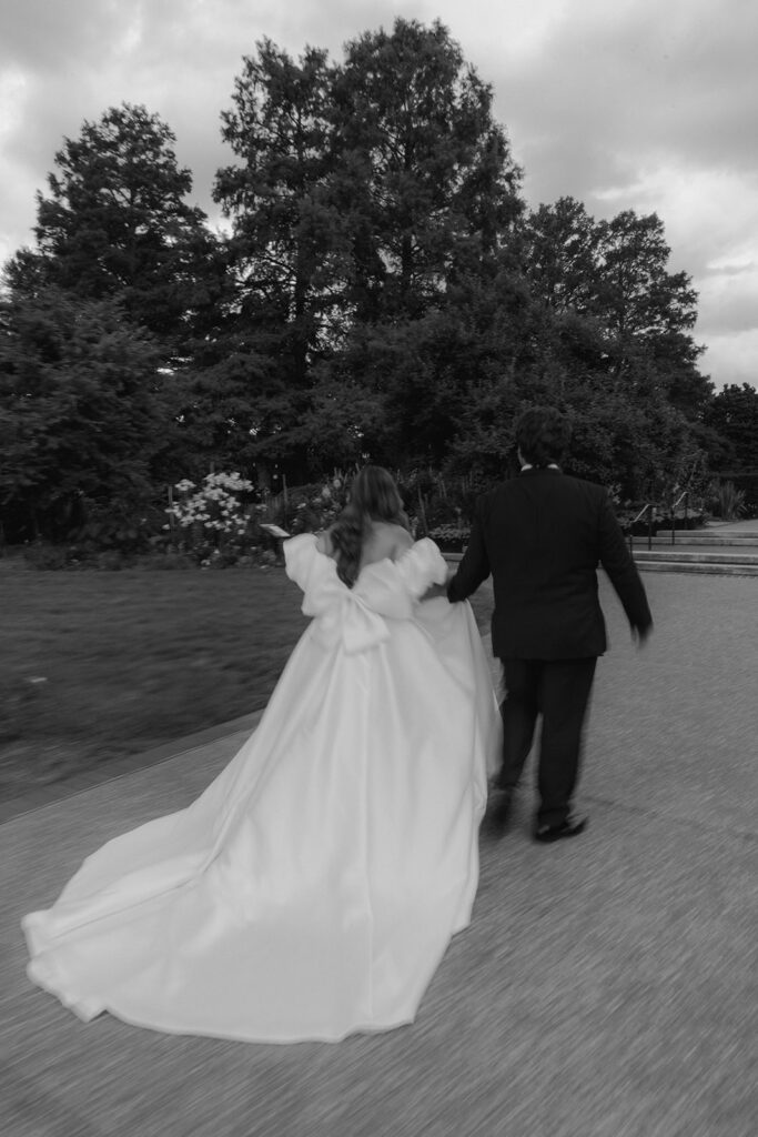 cute couple heading to their wedding ceremony