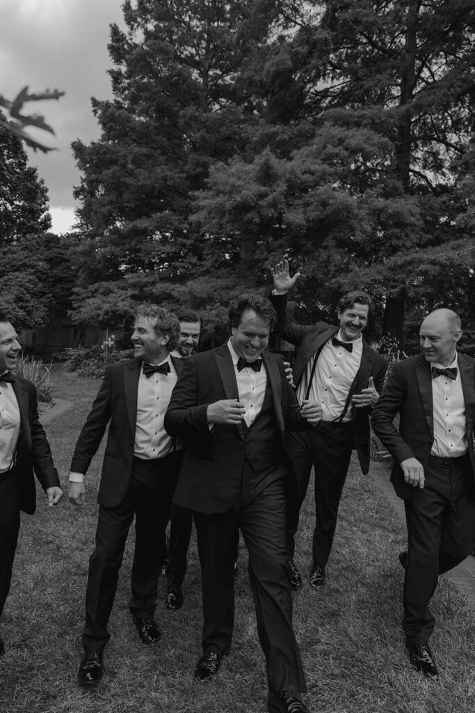 fun picture of the groom and his friends