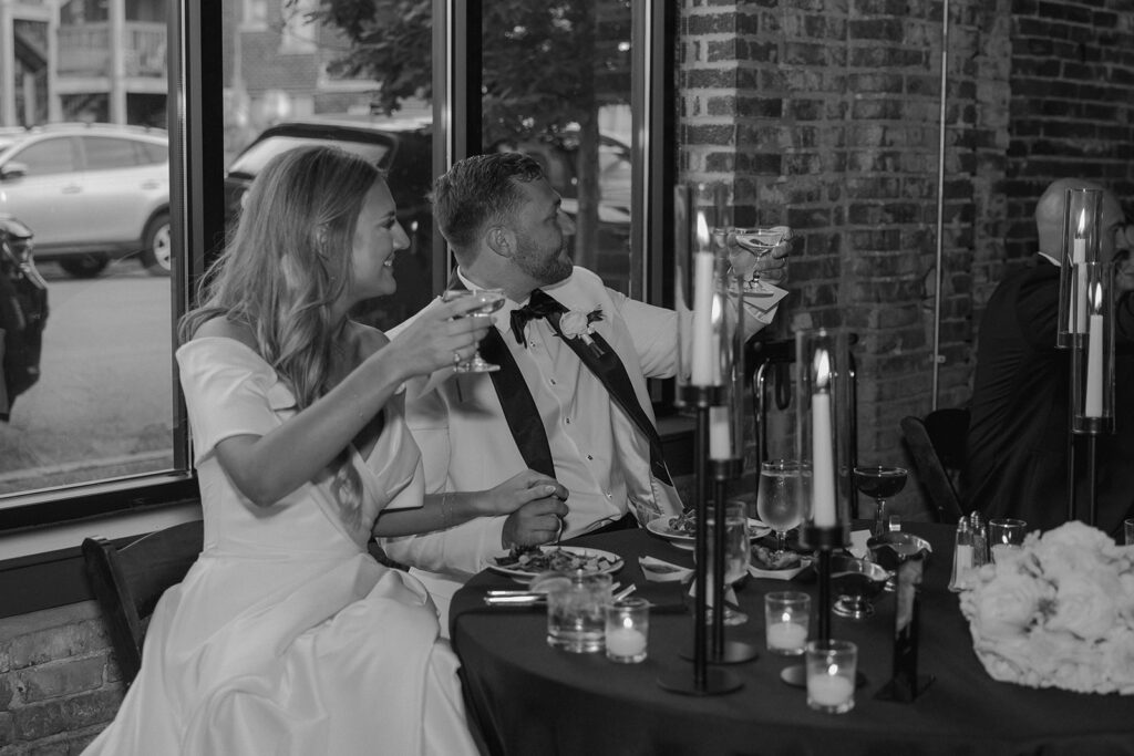 newlyweds at their dream wedding reception