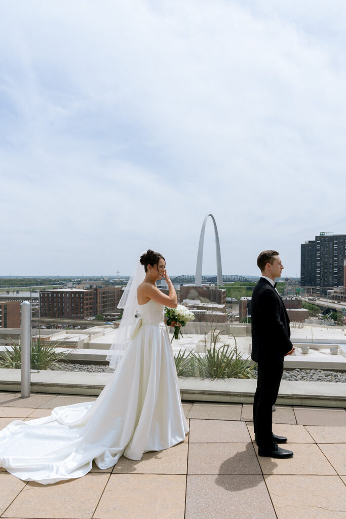 Tess & Jack’s Elegant Wedding at 612 North with St. Louis Arch Views