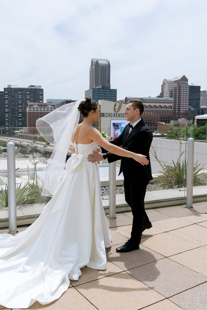 Tess & Jack’s Elegant Wedding at 612 North with St. Louis Arch Views