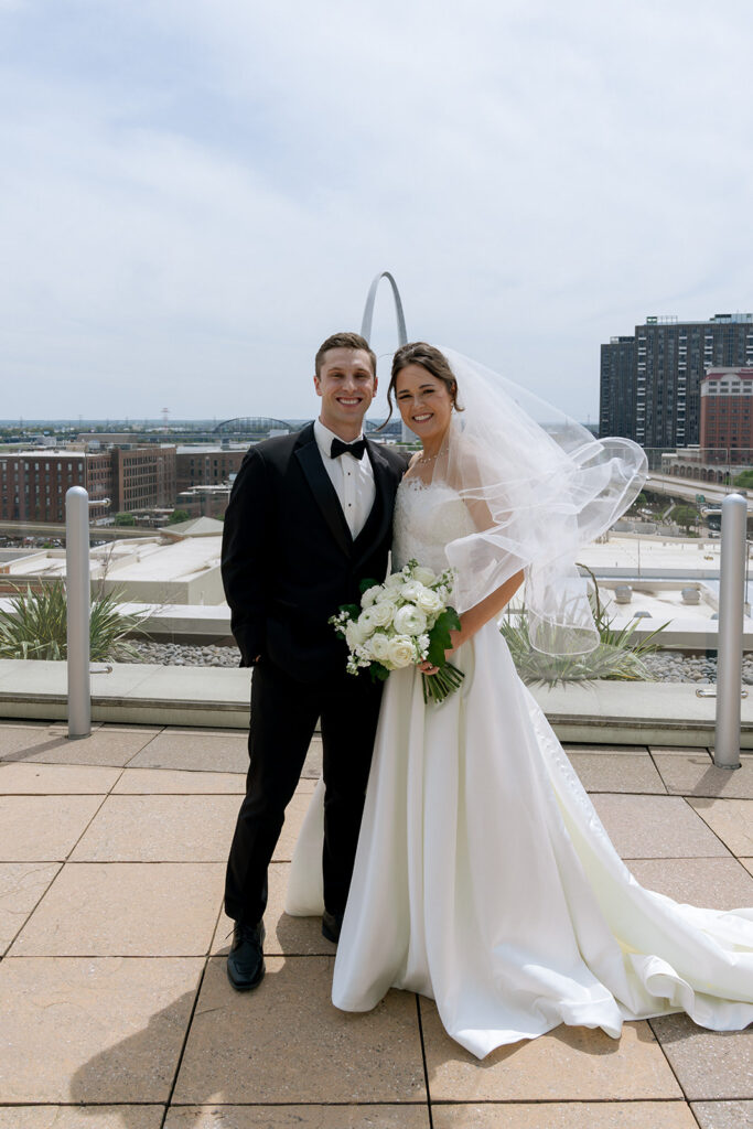 Tess & Jack’s Elegant Wedding at 612 North with St. Louis Arch Views