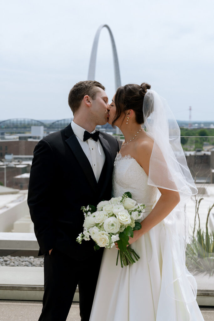 Tess & Jack’s Elegant Wedding at 612 North with St. Louis Arch Views