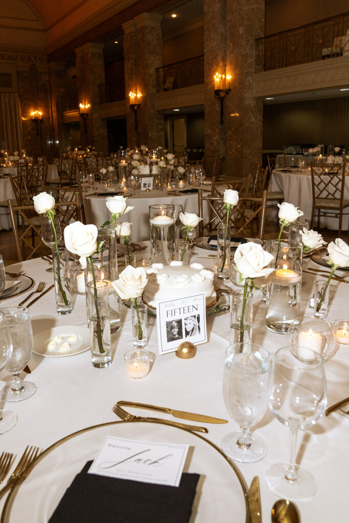 Beautiful florals at the reception party