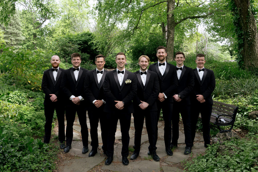 Picture of the groom and the groomsmen