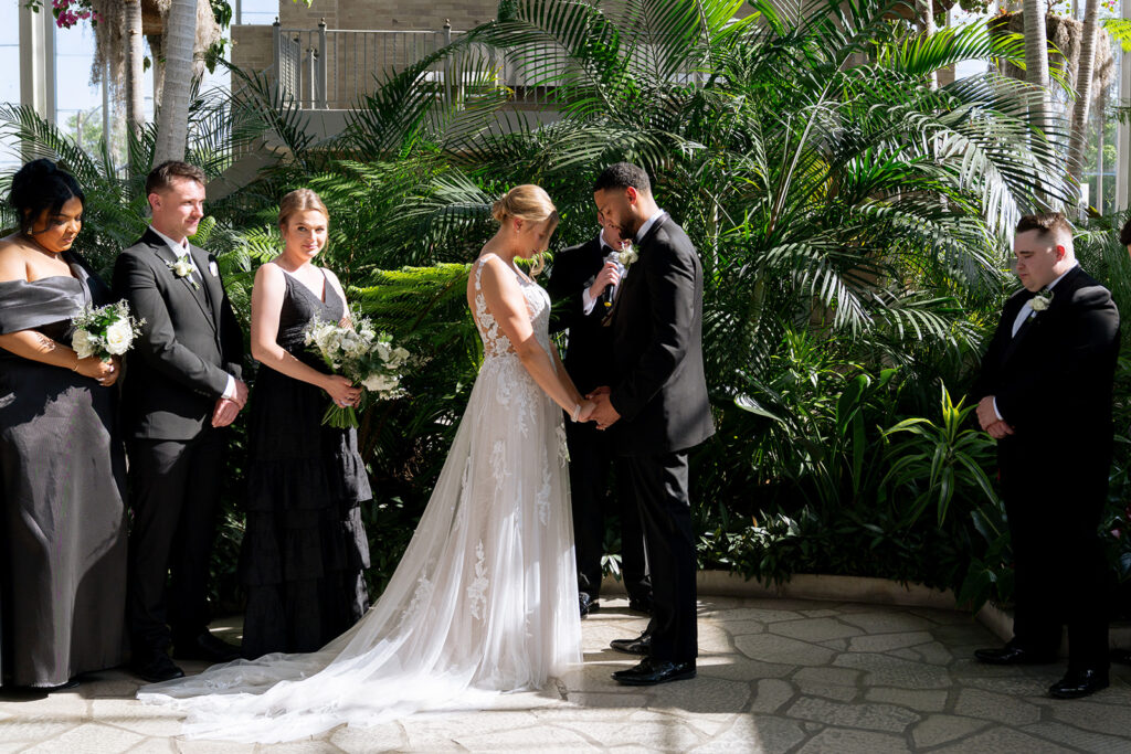 happy couple at their dream ceremony at the jewel box