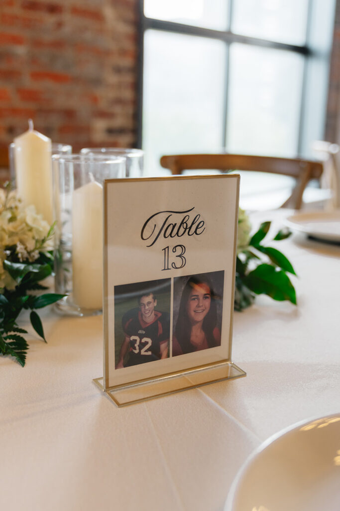Stunning reception table, centerpieces