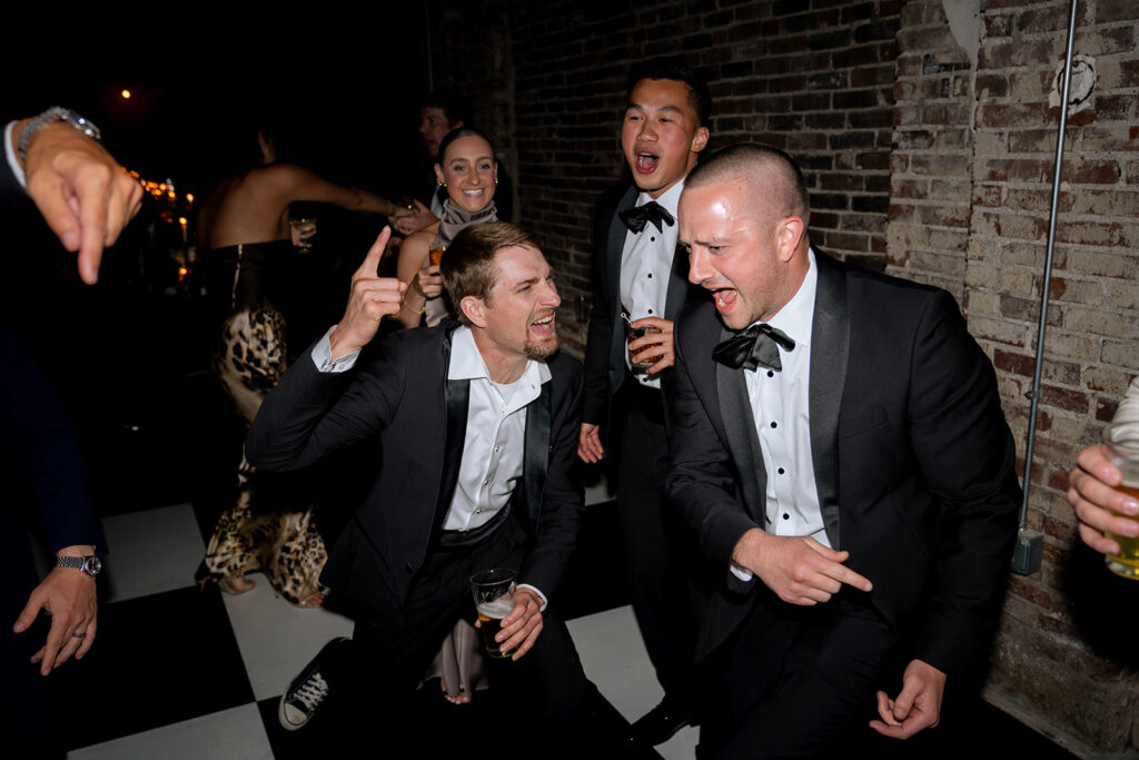 guests having the best time at the reception party