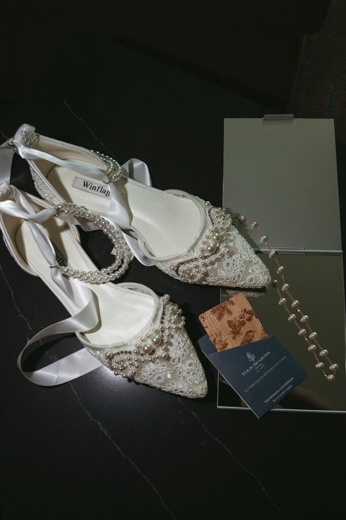 Elegant wedding shoes
