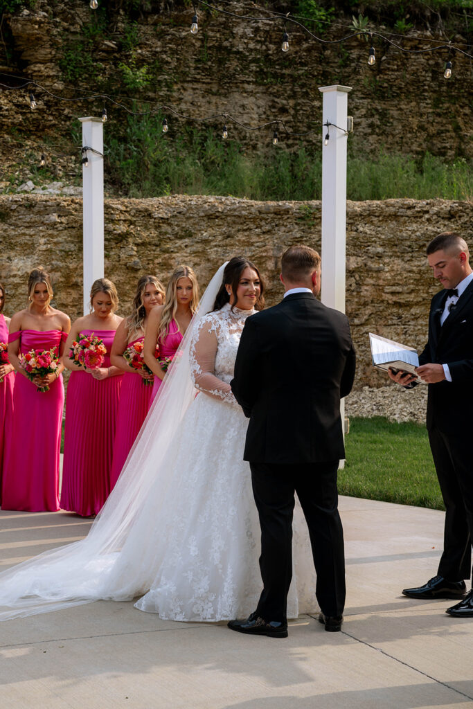 bride emotional at her dream wedding 