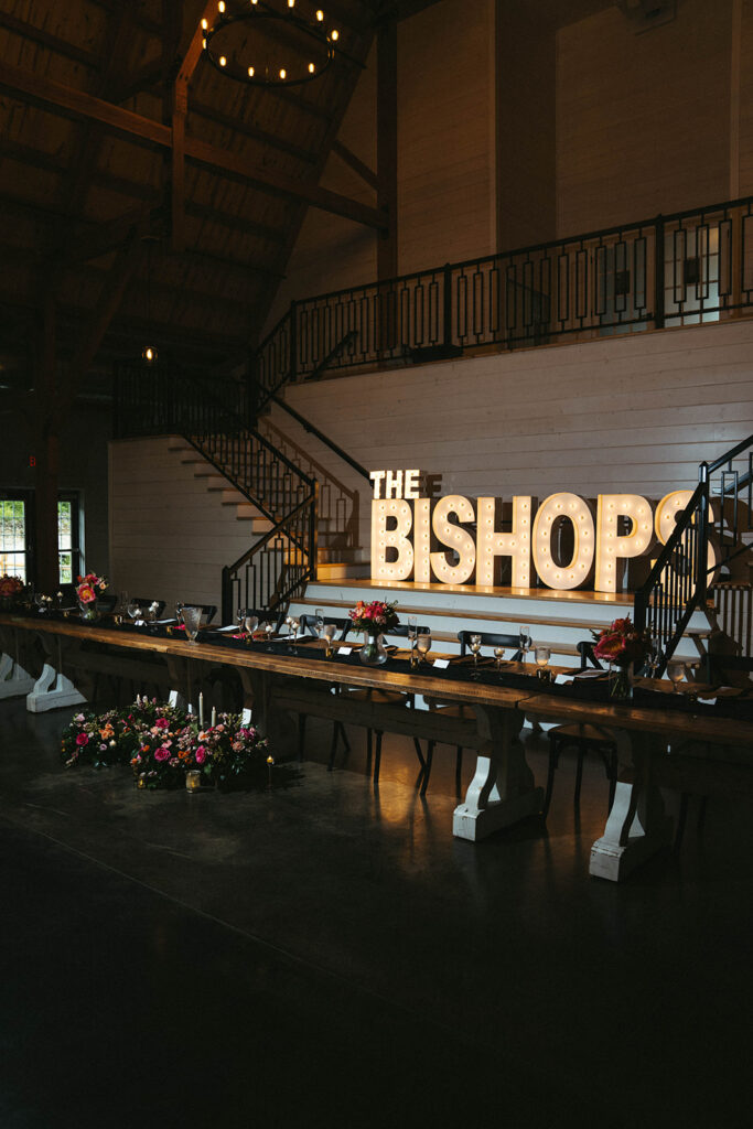 wedding reception decor