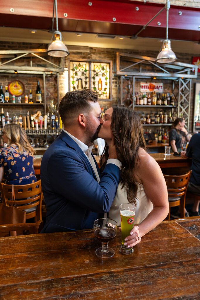happy couple at their dream engagement photos