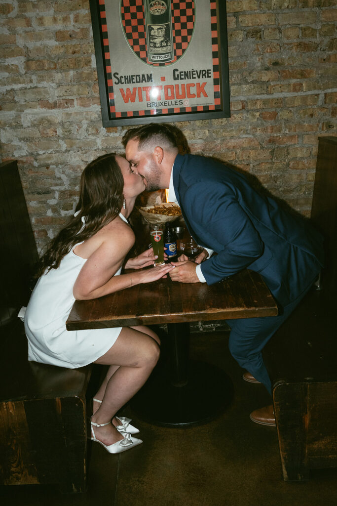 A Summer Chicago Engagement Session with Beers, Fries, and a Lake Jump